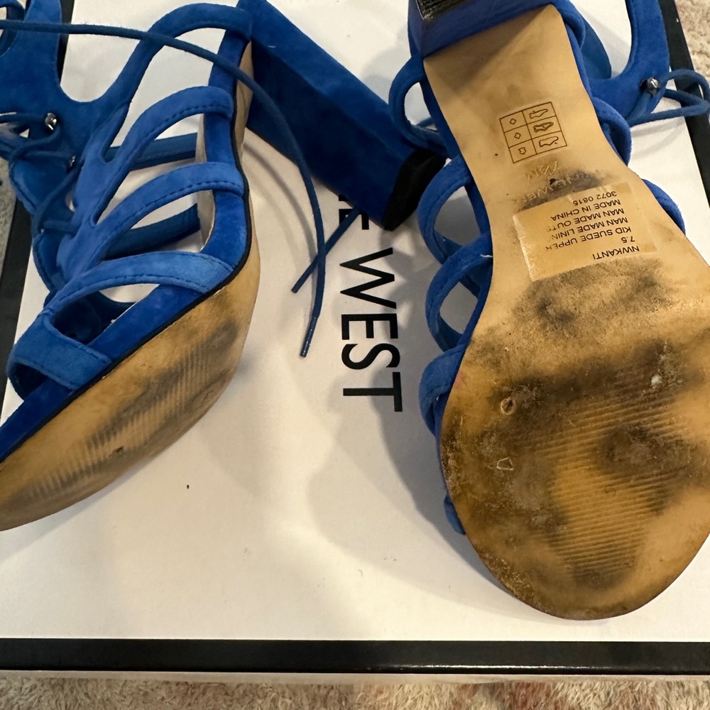 Nine West Women's Blue Heeled Sandals - Picture 5 of 5